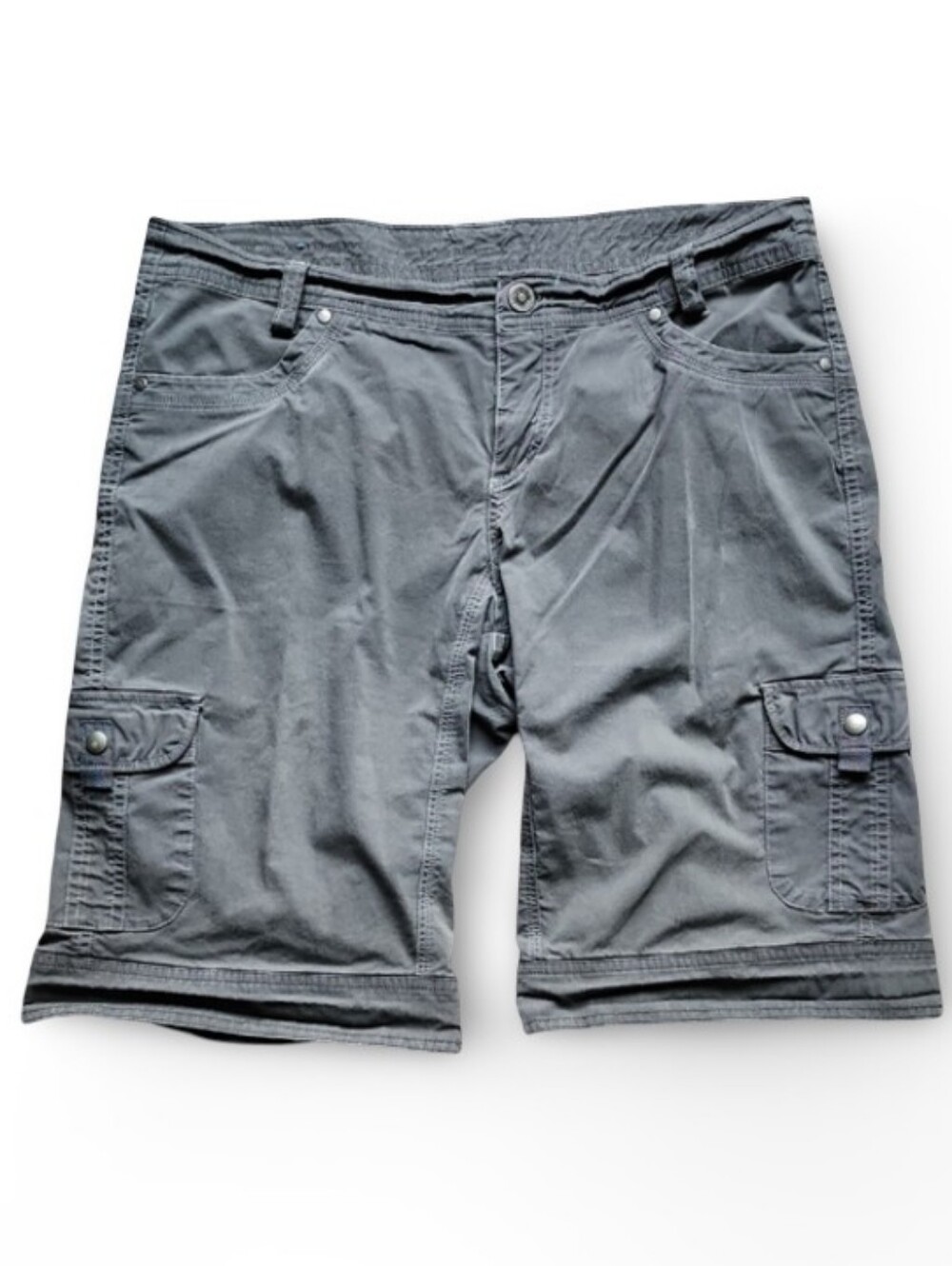 KÜHL Gray Cargo Hiking Shorts Women’s Size 14 Stretch Outdoor Utility